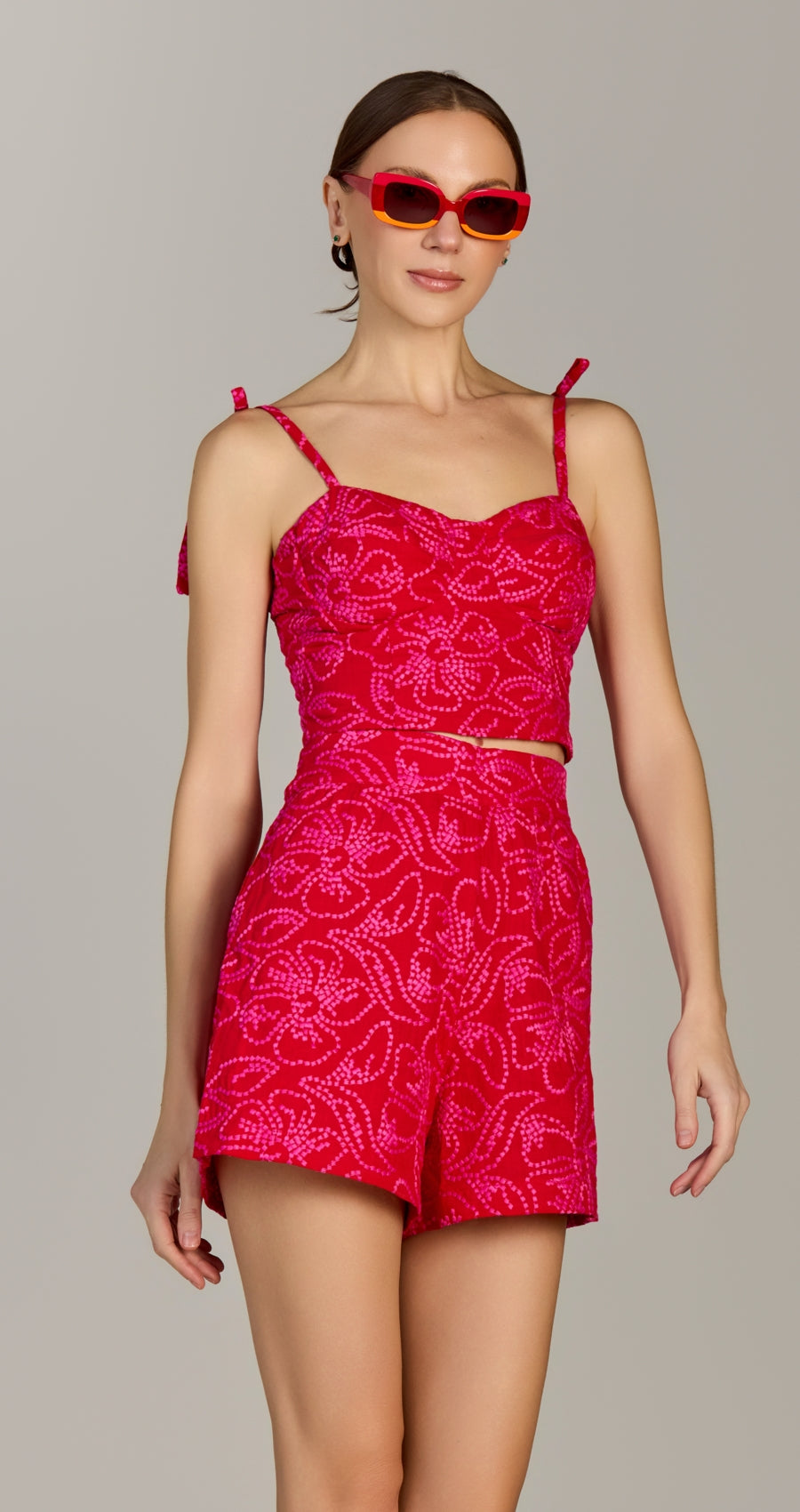 Set Top Kira Short Rojo