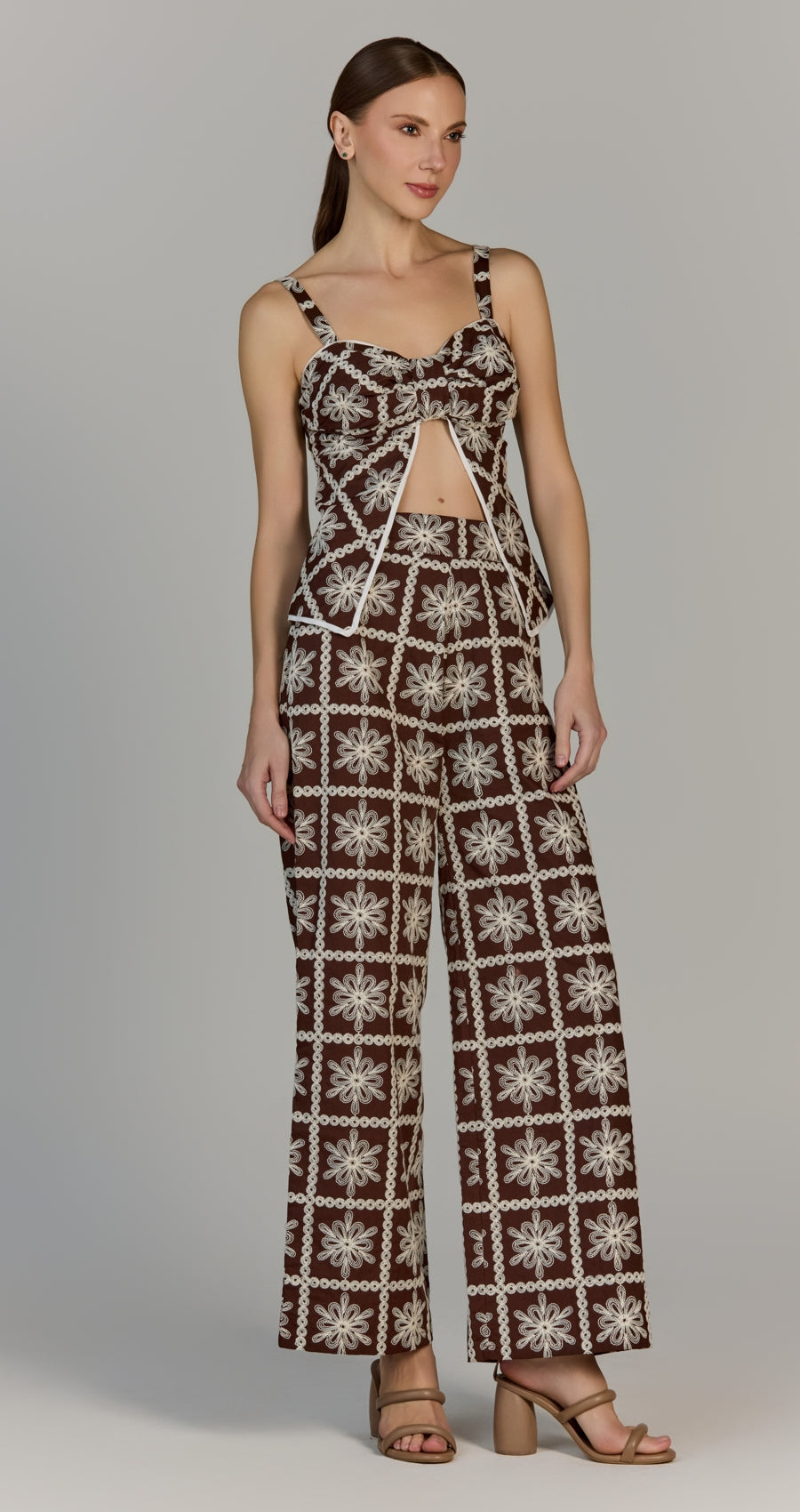 Set Lazo Pantalon Café