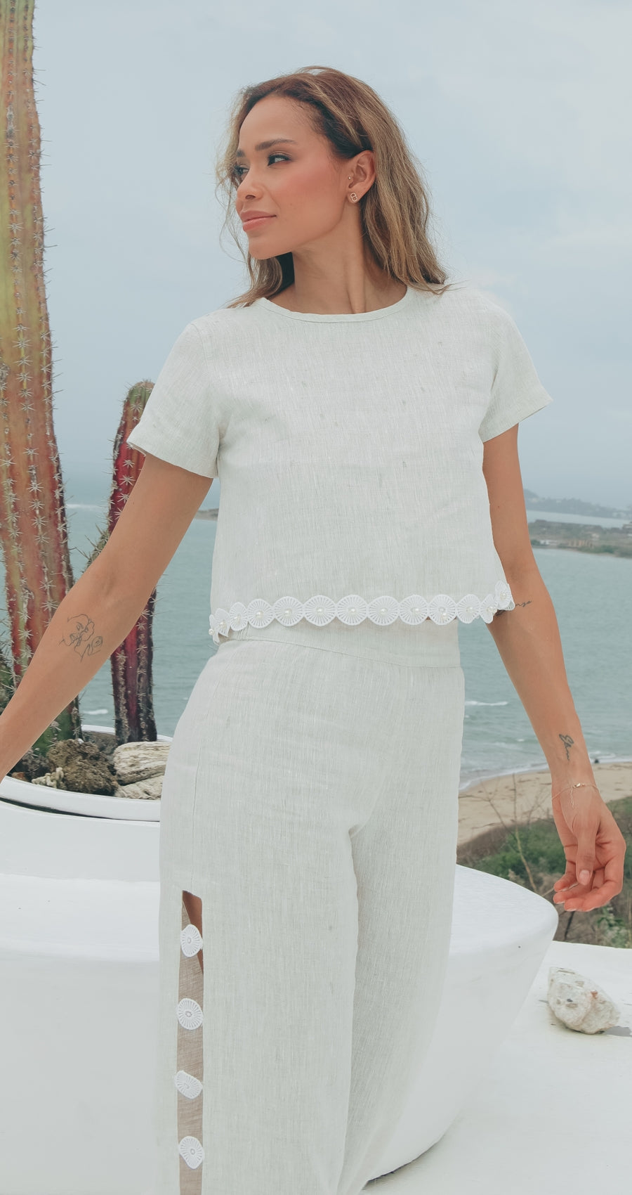 Set Camisa Pantalon Avena Andrea Tovar