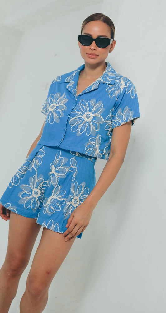 Short Azul Andrea Tovar
