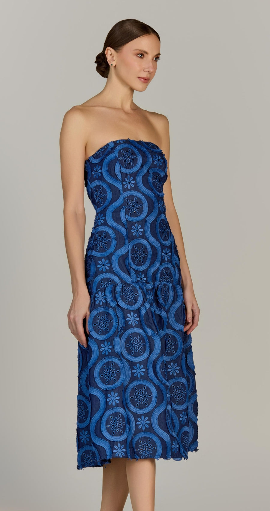 Vestido Midi Straple Jean