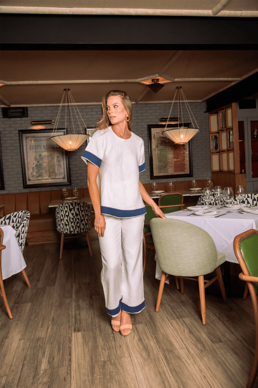 Blusa Martina Lino Azul - CAMISAS - Duo Mar