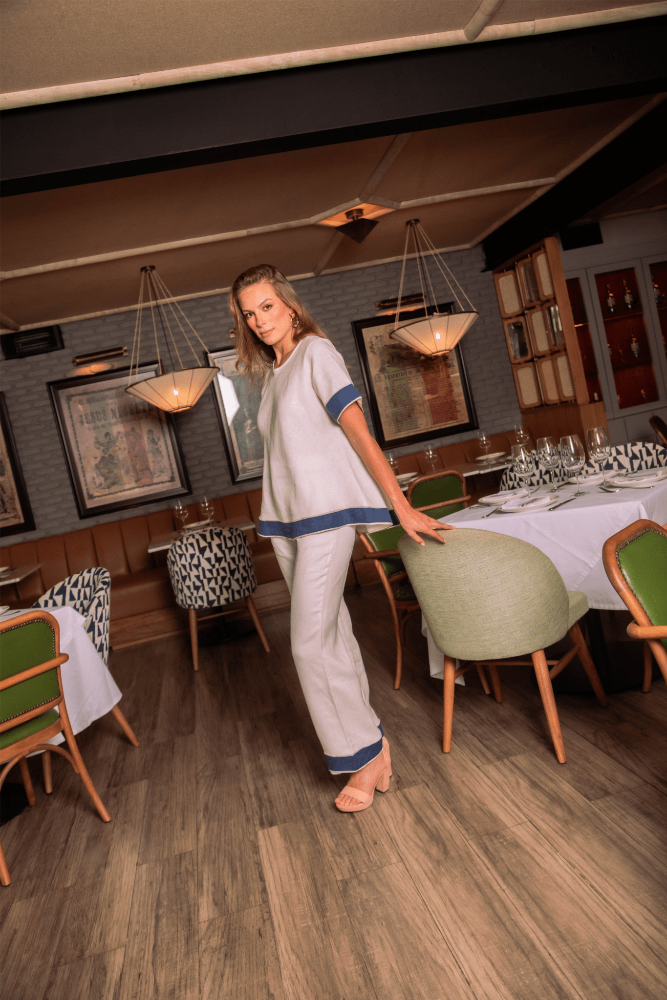 Blusa Martina Lino Azul - CAMISAS - Duo Mar