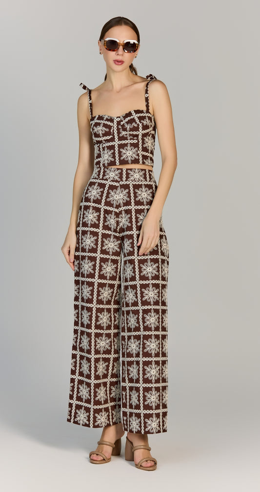 Set Top Kira Pantalon Café