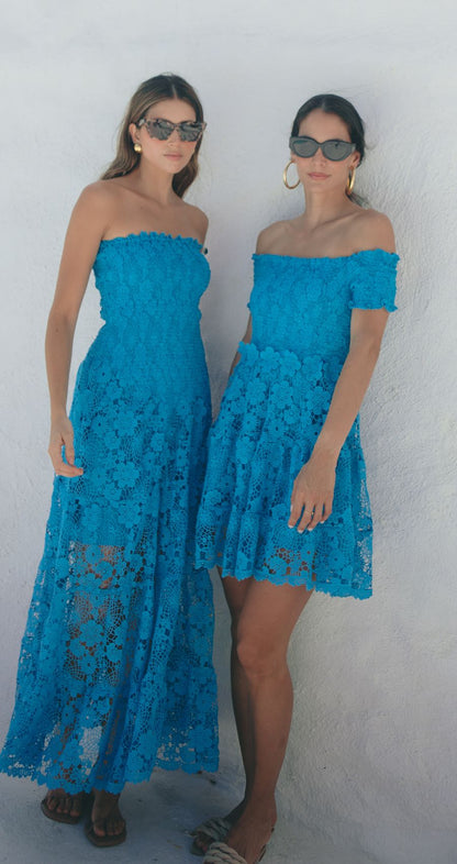 Vestido Lia Midi Azul