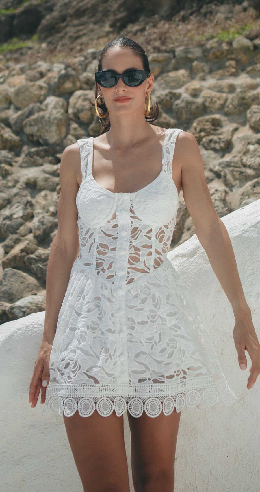 Vestido Luna Corto Blanco Bonita