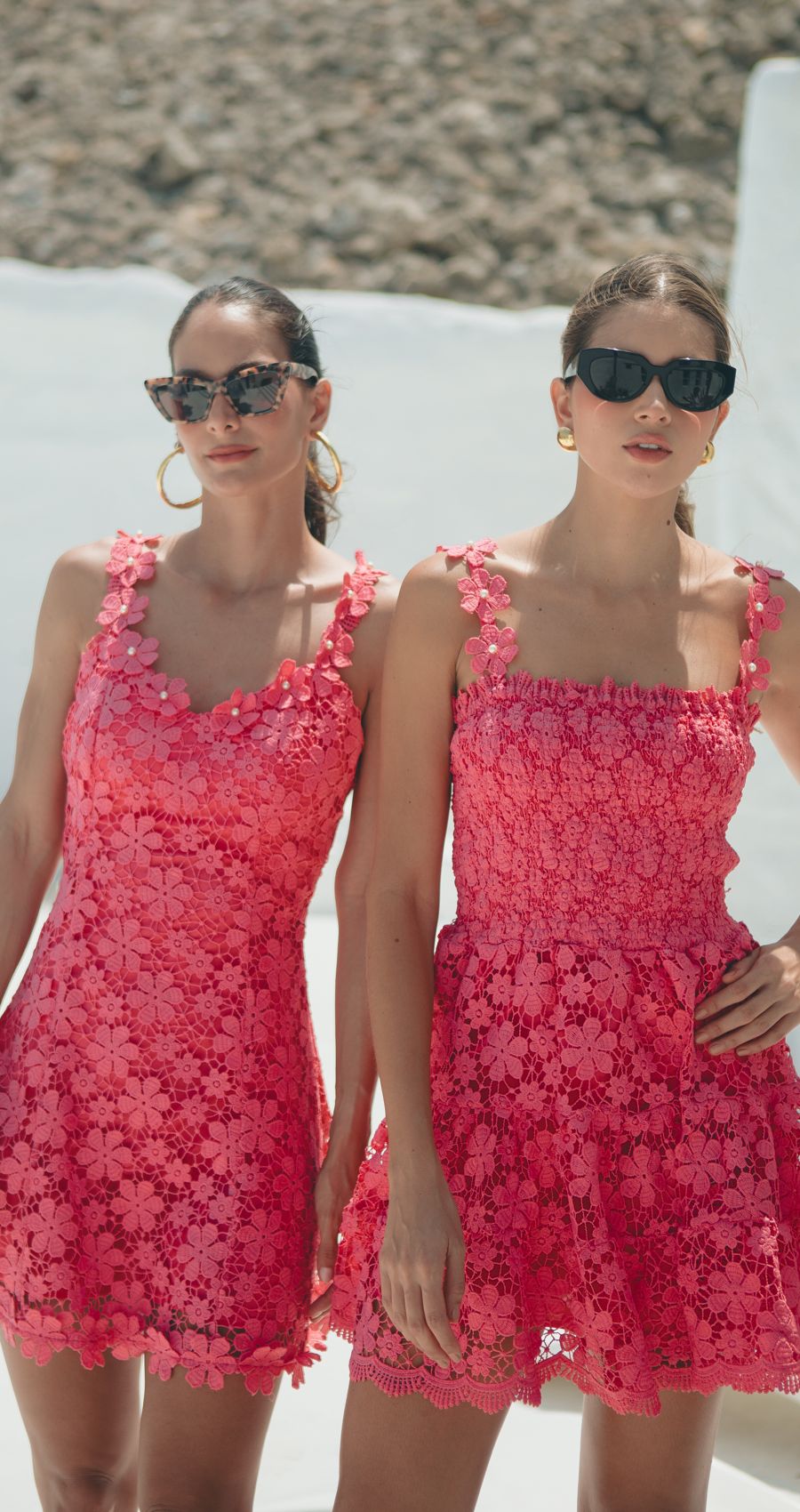 Vestido Lia Bau Corto Coral