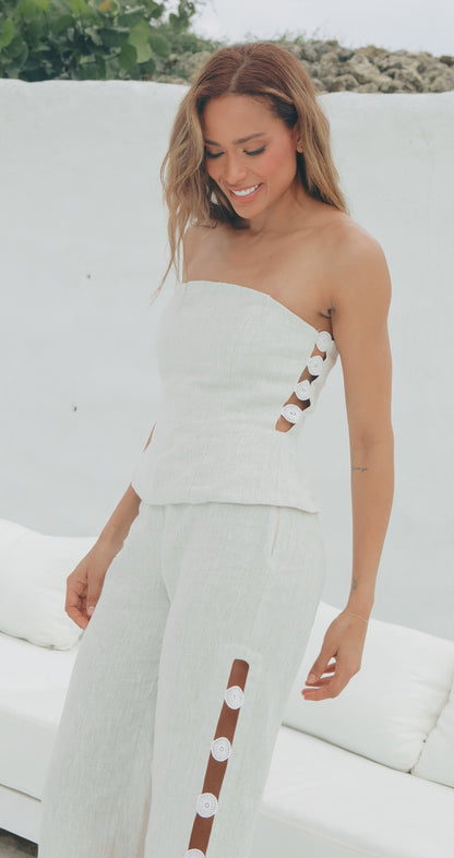Set Straple Pantalon Avena Andrea Tovar